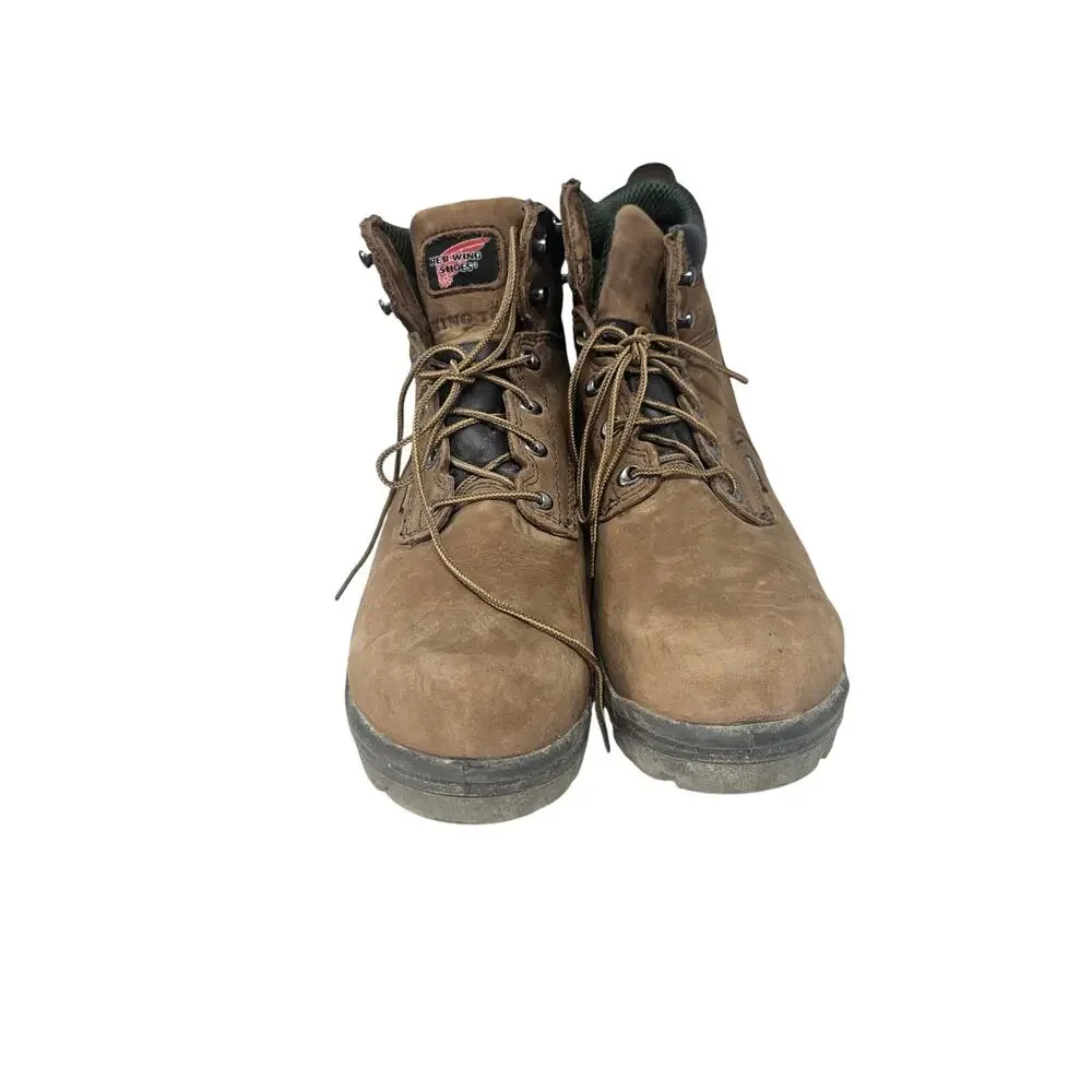 Red Wing 11.5 King Toe 6-Inch Waterproof Safety Toe Boots Brown Leather Utility